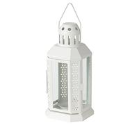 IKEA Enrum Lanterne pour bougie chauffe-plat intérieur/extérieur Blanc 22 cm