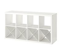 Ikea Étagère Kallax avec 4 inserts, 77 x 147 cm, blanc
