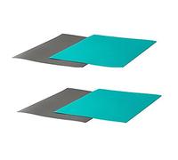 Ikea Finfordella Lot de 4 planches à découper flexibles Gris foncé Turquoise foncé