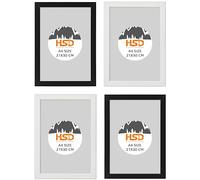 Ikea Fiskbo Lot de 2 cadres photo 21 x 30 cm Blanc et 2 x Noir Format A4