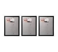 Ikea Fiskbo Lot de 3 cadres en plastique et panneau de fibres - Noir - 30 x 40 cm
