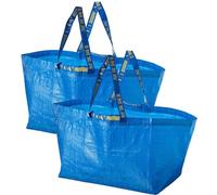 IKEA FRAKTA Lot de 2 sacs de transport, bleu, grand sac de courses, bleu