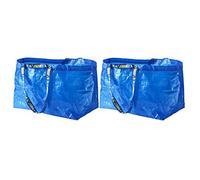 IKEA FRAKTA Lot de 2 sacs de transport, bleu, grand sac de courses, bleu