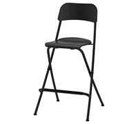 Ikea Franklin 504.064.65 Tabouret de bar pliable avec dossier Noir 24 3/4