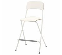 Ikea Franklin 704.048.75 Tabouret de bar pliable avec dossier Blanc 24 3/4