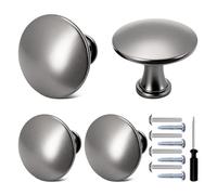 IKEA HEMNES Lot de 4 boutons de meubles, noirs, boutons de tiroir, boutons de meubles, style vintage, boutons d'armoire, poignées de porte rondes, poignées de tiroir pour armoire