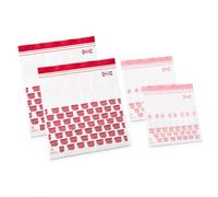 Ikea Istad 805.256.74 Lot de 100 sacs alimentaires pour congélation à double joint Rouge/rose 2,5 l et 1,2 l