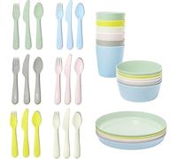 Ikea Kalas Ensemble de 6 bols et assiettes pour enfant Multicolore pastel