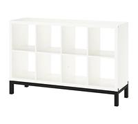 IKEA KALLAX Étagère avec sous-cadre, 147x94 cm, blanc/noir