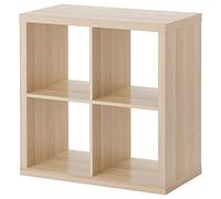 IKEA Kallax Étagère de rangement plus grande (effet chêne teinté blanc, 77 x 77 cm)