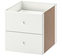 IKEA KALLAX Insert avec 2 tiroirs, 33 x 33 cm, blanc brillant