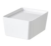 IKEA Kuggis Petite boîte avec couvercle en plastique Blanc 13 x 18 x 8 cm