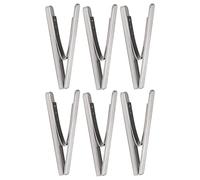 IKEA KUNGSFORS Lot de 6 clips magnétiques (pour rail de cuisine), finition inoxydable, 80 x 7 mm