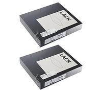 Ikea Lack Lot de 2 petites étagères murales flottantes Noir/marron 30 x 26 cm