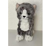 Ikea LILLEPLUTT - Doudou, Chat Gris, Blanc - 21 cm