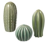IKEA Lot de 3 décorations en céramique Vert, Petit