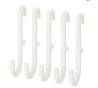 IKEA Lot de 5 crochets Skadis en acier, époxy/polyester Blanc / Lot de 5 203.208.02