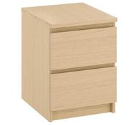 Ikea Malm Commode à 2 tiroirs, Blanc placage de chêne teinté - 40 x 55 cm