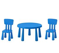 Ikea Mammut Lot de 2 chaises pour enfant Bleu