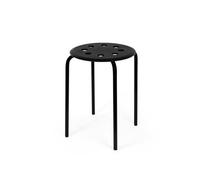 IKEA MARIUS Stacking Stool 45cm Seat Height Steel (Black)