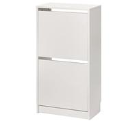 Ikea Meuble à chaussures BISSA avec 2 compartiments, 49 x 28 x 93 cm, blanc