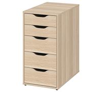 IKEA Meuble à tiroirs Alex 36 x 70 cm Blanc lasuré effet chêne
