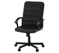 IKEA RENBERGET Sedia girevole nera per ufficio, Chaise de bureau, Scandinave, Bois, Noir, Uni, Dossier plein, Inclinable