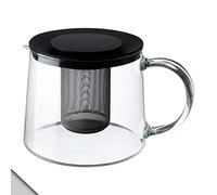 Ikea Richig Théière en verre transparent et plateau noir 1,6 Q