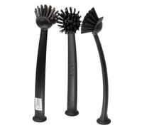 IKEA RINNIG Lot de 3 brosses à vaisselle Gris foncé