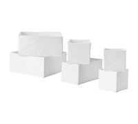 Ikea SKUBB Lot de 6 boîtes de rangement pour chaussettes, ceintures et bijoux dans votre armoire ou commode Blanc