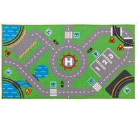 IKEA STORABO Tapis Véhicules Enfants Salle de Jeux Vert, Tapis de Jeu 75x133 cm
