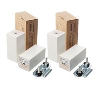 ikea STUBBARP (BESTA), pieds en bois massif, blanc - Lot de 4