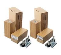 ikea STUBBARP (BESTA), pieds en bois massif, effet chêne - Lot de 4