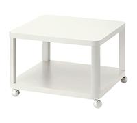 IKEA Tingby 202.959.25 Table d'appoint sur roulettes Blanc Taille 63 x 63 cm