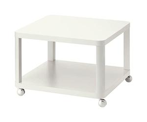 IKEA Tingby 202.959.25 Table d'appoint sur roulettes Blanc Taille 63 x 63 cm