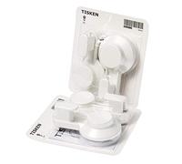 Ikea TISKEN Lot de 4 crochets de salle de bain sans perçage avec ventouse Blanc