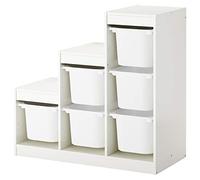 IKEA TROFAST Combinaison de rangement avec boîtes, 99 x 44 x 94 cm, blanc
