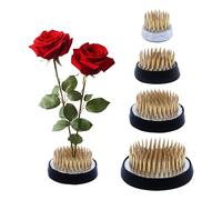 Ikebana Kenzan, 4 pièces Décoration de Fleur Fixe Outil, 4 tailles support floral rond en cuivre, pique-fleurs avec joint en caoutchouc pour maison, bureau et salons de thé (23mm/34mm/40mm/50mm)