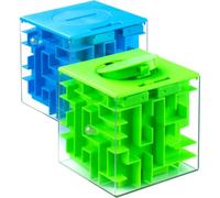 iKeelo Knobel Tirelire pour Enfants 2 pièces, Money Maze Labyrinthe d'argent, Offrir de l'argent Liquide Devient Plus Amusant - Boîte à Puzzles Magique et Jeux de réflexion pour Enfants et Adultes