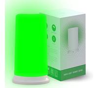 iKeener Lampe de thérapie à la lumière verte pour les personnes souffrant de migraines, de maux de tête, de stress, lampe de chevet pour chambre à coucher, lampe tactile verte et blanche