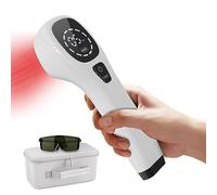 iKeener Thérapie Lumière Rouge Appareil,FDA Approuvé Portable Soulagement Douleur équipement,Thérapie Au Laser Froid Appareil pour Dos,Visage,Corps,Muscles,Genou,L'épaule (2x808nm,12x650nm)(Blanc)