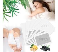 IKELY Lot de 20 patchs de détox pour pieds, détoxification, pour le soulagement du stress et le sommeil profond, 100% naturels