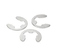 IkErna 10-50Pcs E-Type Clamp Spwasher Ss 304 Open End Buckle E-Type Clamp Outer Fixing M2/M2.5/M3/M4/M5/M6/M8/M10/ Color/M2-50Pcs