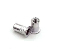 IkErna 10-50Pcs Stainless Steel Rivet Nut Carbon Steel Aluminum Flat Head Insert Rivet Nut M3/M4 M5 M6 M8 M10 M12/Color/M6 20Pcs 304Ss