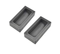 IkErna 2Pcs Graphite Lingot Crucible Gro -Ing Moule Coulting Raffining Melting Moule Metal Fournace, 30X24X12 Mm
