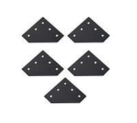 IkErna 5 Hole 90 Degree Joint Board Plate Corner Angle Bracket Connection Joint Strip,For 2020 Aluminum Profile 3D Printere/Black * 5Pcs