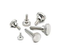 IkErna 5Pcs M2 M2.5 M3/M4 M5 M6 303 Stainless Steel Knurled Thumb Screw High Head Hand Tighten Thumb Screw Hand Grip Knob Bolt/5Pcs/M2*5Mm