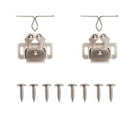IkErna Butées de Porte de Meuble, Couleur Cuivre Antique, Loquet À Rouleau, Double Loqueteau Avec Gâche Et Vis Libres/Nickel 8Pcs
