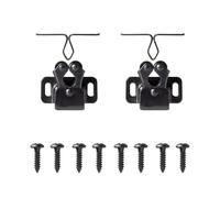 IkErna Butées de Porte de Meuble, Couleur Cuivre Antique, Loquet À Rouleau, Double Loqueteau Avec Gâche Et Vis Libres/Black Nickel 8Pcs