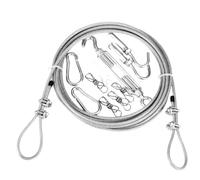 IkErna Câble En Acier Galvanisé Recouvert de Plastique, Longueur 9-13 M, Diamètre 4 Mm, Longueur 6-8 Mètres, Fil de Corde À Linge/Length 9M